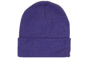 Headwear Knitted Acrylic Beanie X12 - 4243 Cap Headwear Professionals Purple One Size 