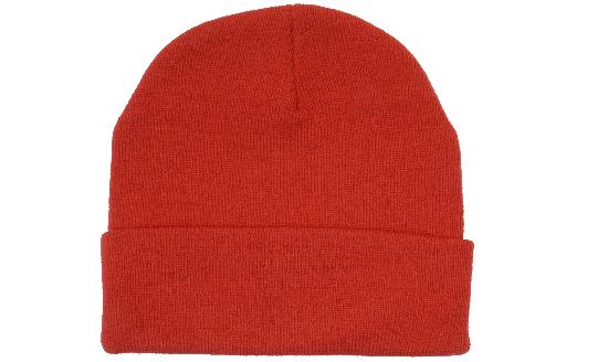 Headwear Knitted Acrylic Beanie X12 - 4243 Cap Headwear Professionals Red One Size 