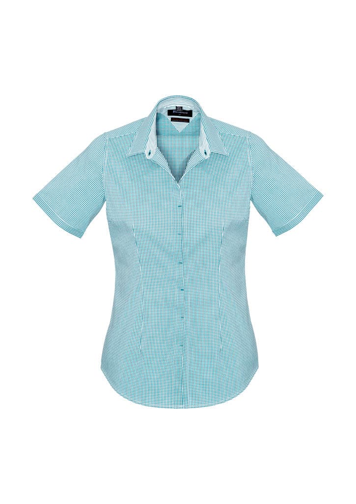 Biz Corporates Newport Womens Short Sleeve Shirt 42512 Corporate Wear Biz Corporates 4 Eden Green 