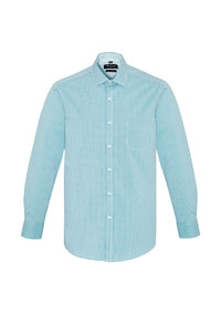 Biz Corporates Newport Mens Long Sleeve Shirt 42520 Corporate Wear Biz Corporates XS Eden Green 