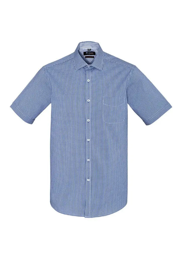 Biz Corporates Newport Mens Short Sleeve Shirt 42522 Corporate Wear Biz Corporates XS French Navy 