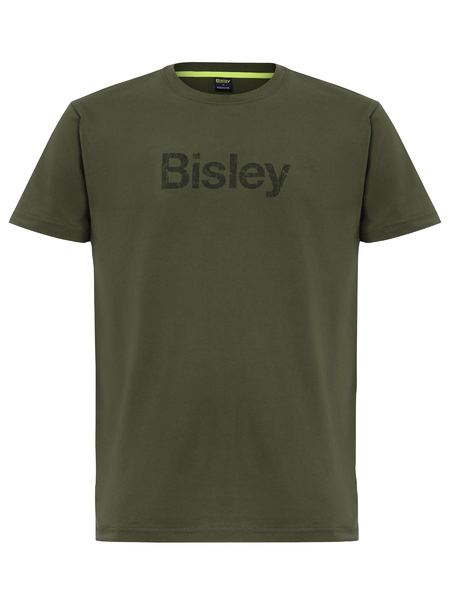 Bisley Cotton Logo Tee BKT064 Work Wear Bisley Workwear ARMY GREEN (BAGR) S 