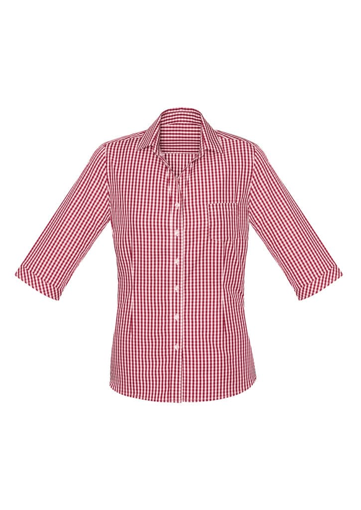 Biz Corporates Springfield Womens 3/4 Sleeve Shirt 43411 Corporate Wear Biz Corporates 4 Cardinal Red 