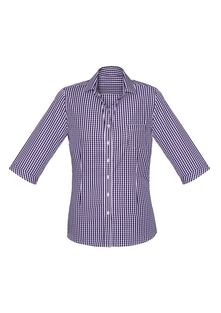 Biz Corporates Springfield Womens 3/4 Sleeve Shirt 43411 Corporate Wear Biz Corporates 4 Purple Reign 