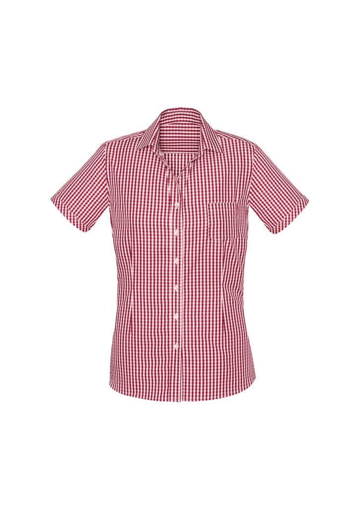 Biz Corporates Springfield Womens Short Sleeve Shirt 43412 Corporate Wear Biz Corporates 4 Cardinal Red 