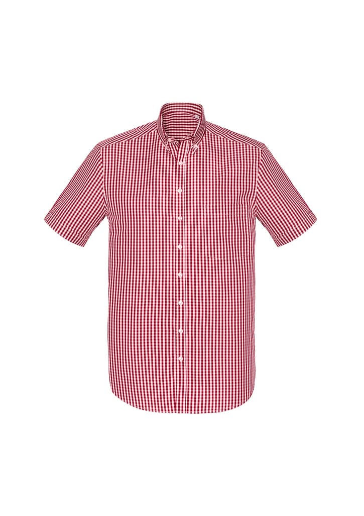 Biz Corporates Springfield Mens Short Sleeve Shirt 43422 Corporate Wear Biz Corporates XS Cardinal Red 