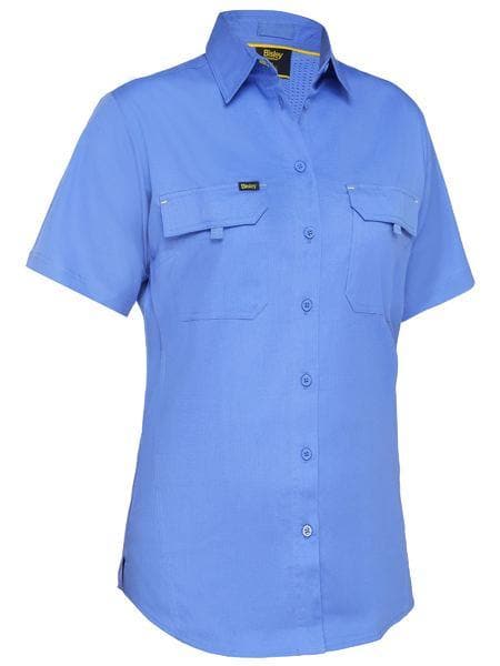 Bisley Women's Airflow Ripstop Shirt BL1414 Work Wear Bisley Workwear 6 Sky Blue 