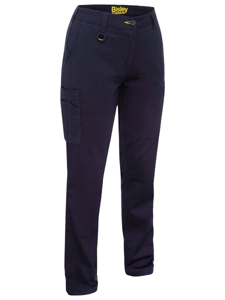 Bisley Women's Stretch Cotton Cargo Pants BPLC6008 Work Wear Bisley Workwear Navy 6 