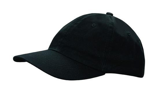 Headwear U/s Washed Chino Twill Cap X12 Cap Headwear Professionals Black One Size 