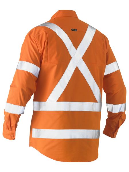 X Taped Hi Vis Recycled Drill Shirt BS6266XT Shirts & Tops Bisley Workwear   