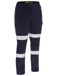 Women's Taped Biomotion Recycled Cargo Work Pant BPCL6088T Pants Bisley Workwear Navy (BPCT) 6 
