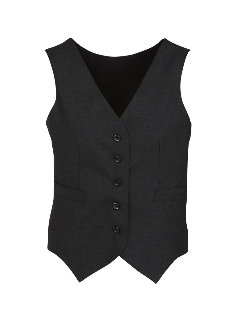 Biz Corporates Womens Peaked Vest with Knitted Back 54011 - Flash Uniforms 