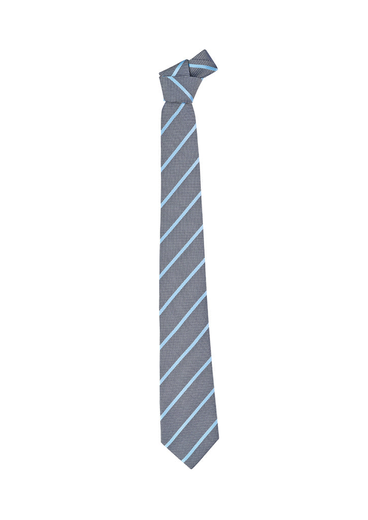 Biz Corporates Mens Single Contrast Stripe Tie 99102 Corporate Wear Biz Corporates One Size Alaskan Blue 