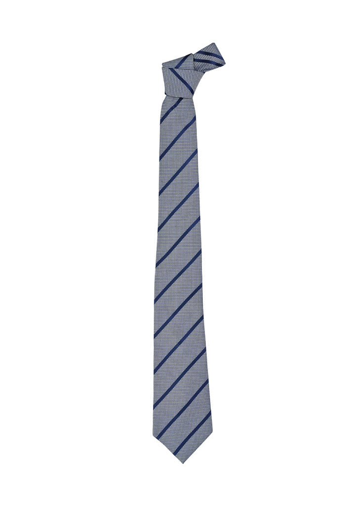 Biz Corporates Mens Single Contrast Stripe Tie 99102 Corporate Wear Biz Corporates One Size Patriot Blue 