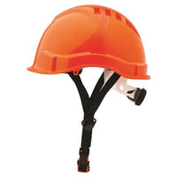 Pro Choice Airborne Linesman Hard Hat Unvented Micro Peak, 6 Point Ratchet Harness - HH6MP PPE Pro Choice ORANGE  
