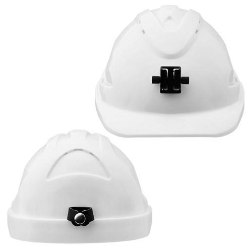 Pro Choice Hard Hat (V9) - Unvented, 6 Point Push-lock Harness C/w Lamp Bracket - HH9LB PPE Pro Choice WHITE  