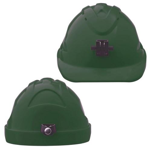 Pro Choicehard Hat (V9) - Unvented, 6 Point Ratchet Harness C/w Lamp Bracket PPE Pro Choice GREEN  