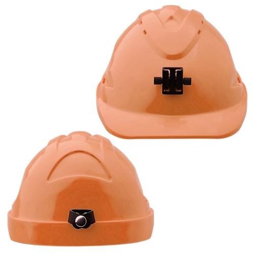 Pro Choicehard Hat (V9) - Unvented, 6 Point Ratchet Harness C/w Lamp Bracket PPE Pro Choice ORANGE  