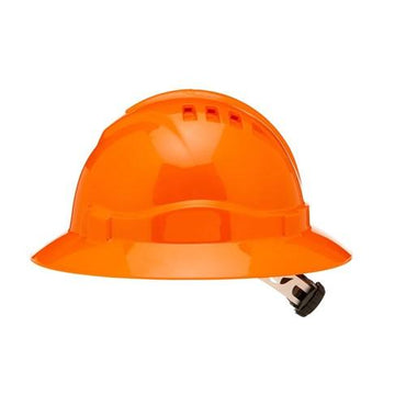Pro Choice Hard Hat V6- Vented Full Brim, 6 Point Harness Ratchet Harness - HHV6FB PPE Pro Choice ORANGE  