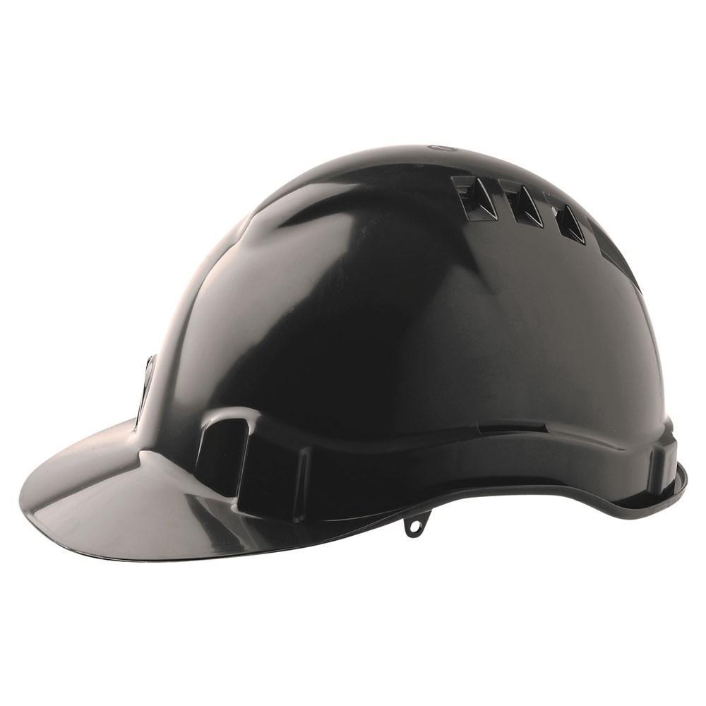 Pro Choice Hard Hat (V6) - Vented, 6 Point Push-lock Harness - HHV6 PPE Pro Choice BLACK  