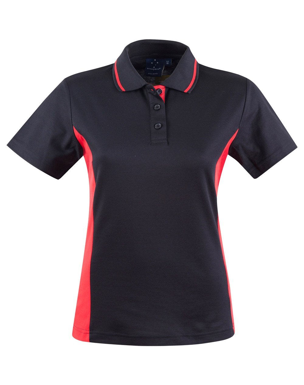 Teammate Polo Shirt Ladies  PS74 Casual Wear Winning Spirit 8 Black/Red 