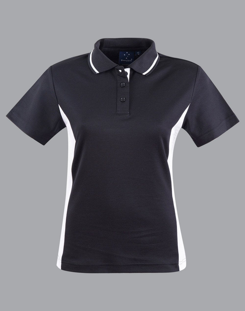 Teammate Polo Shirt Ladies  PS74 Casual Wear Winning Spirit 8 Black/White 