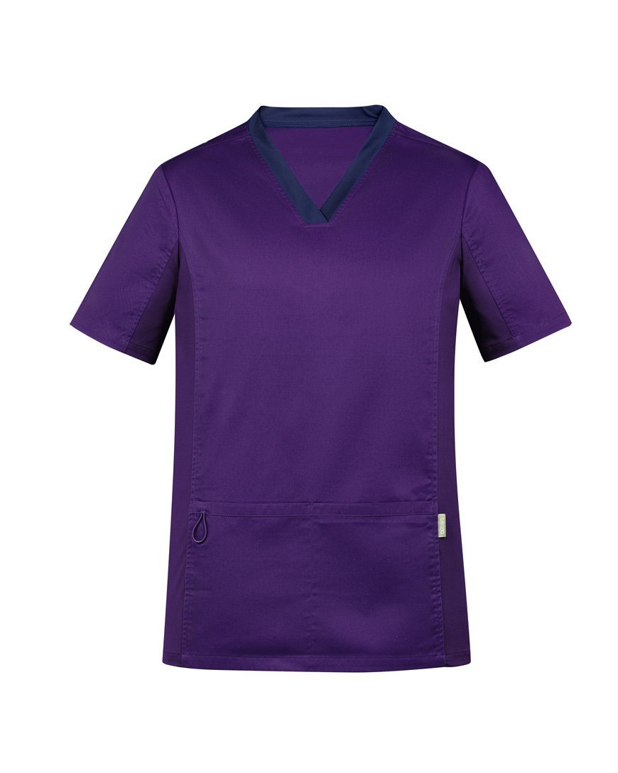 Scrubs Top CST043LS Health & Beauty Biz Care XS Purple 