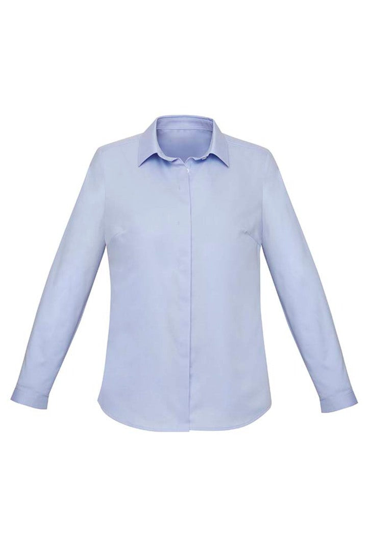 Biz Corporates Charlie Ladies Long Sleeve Shirt RS968LL Corporate Wear Biz Corporates 4 Blue Chambray 