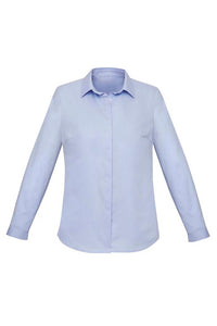 Biz Corporates Charlie Ladies Long Sleeve Shirt RS968LL Corporate Wear Biz Corporates 4 Blue Chambray 