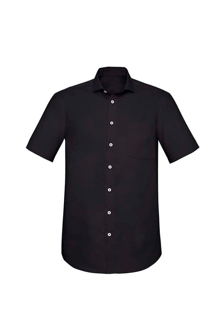 Biz Corporates Charlie Mens Classic Fit S/S Shirt RS968MS Corporate Wear Biz Corporates S Black 