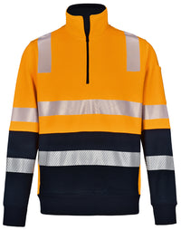 Vic Rail Hi Vis Safety Jumper- Unisex SW32 Work Wear Australian Industrial Wear XS Orange/Navy 