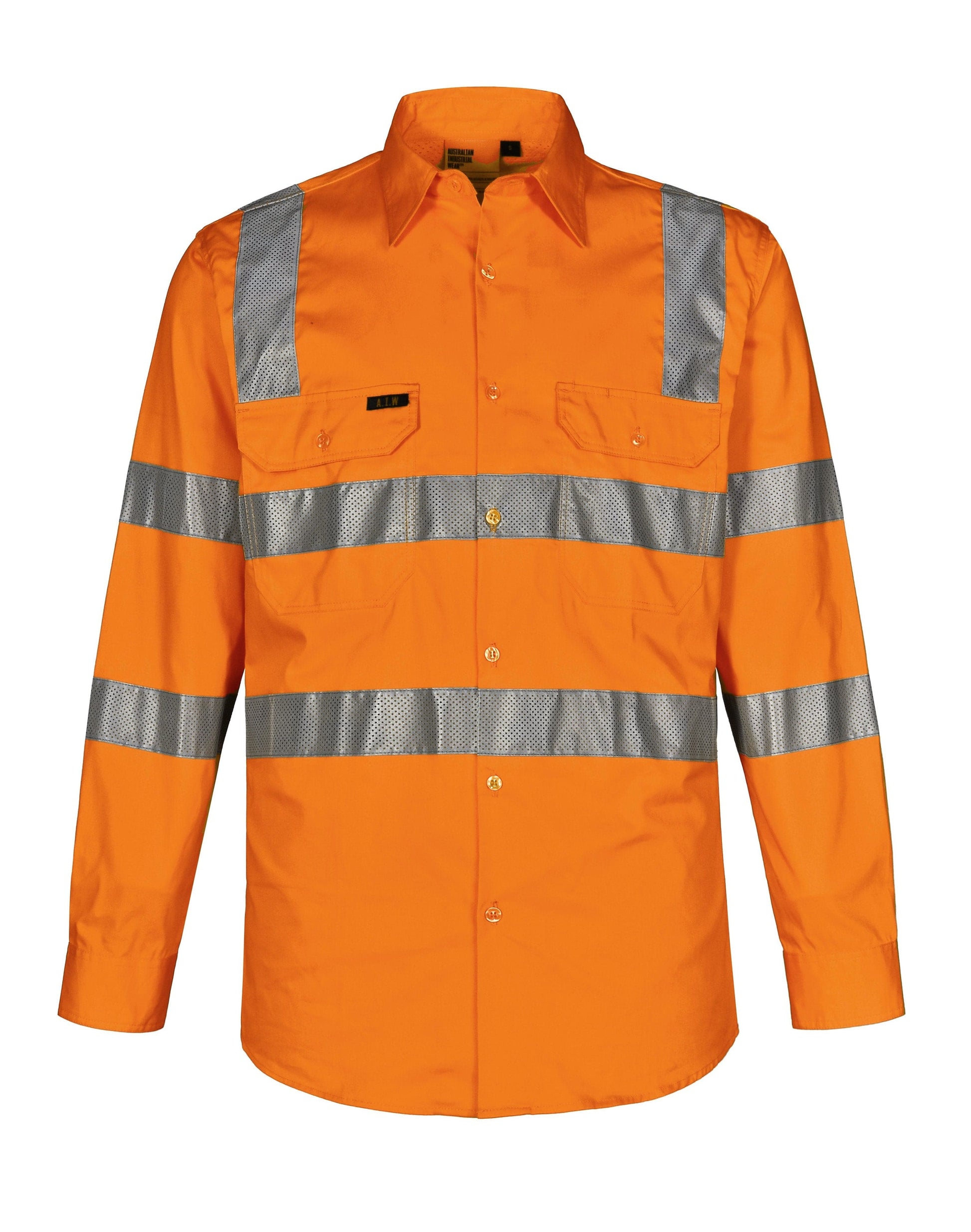 Unisex Biomotion Vic Rail Light Weight Safety Shirt SW55 Active Wear Winning Spirit Orange 2XS 