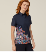 Water Dreaming Women's  Indigenous Corporate Polo Shirt CATUQV  NNT   