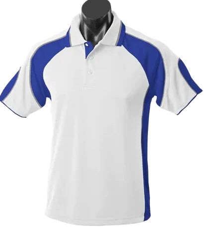 Aussie Pacific Murray Junior School Uniform Polo Shirt 3300 Casual Wear Aussie Pacific White/Royal/Ashe 6 