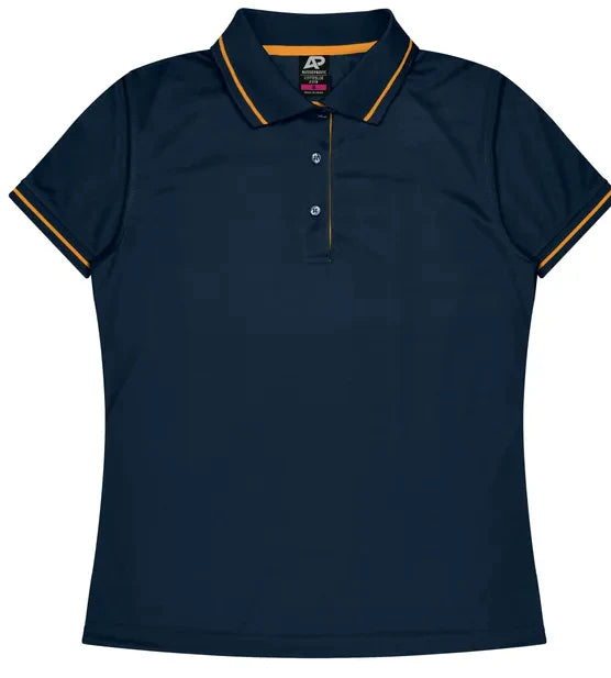 Aussie Pacific Cottesloe Lady Polo Shirt 2319  Aussie Pacific NAVY/GOLD 6 
