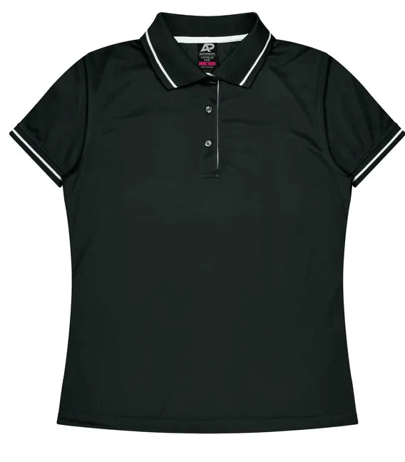 Aussie Pacific Cottesloe Lady Polo Shirt 2319  Aussie Pacific BLACK/WHITE 6 