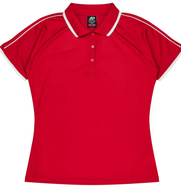 Aussie Pacific Double Bay Lady Polo Shirt 2322  Aussie Pacific RED/WHITE 6 