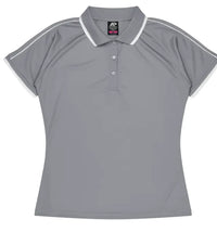 Aussie Pacific Double Bay Lady Polo Shirt 2322  Aussie Pacific SILVER/WHITE 6 