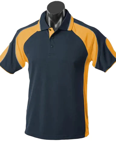 Aussie Pacific Murray Junior School Uniform Polo Shirt 3300 Casual Wear Aussie Pacific Navy/Gold/Ashe 6 