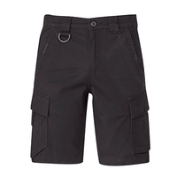 Men's Curved Cargo Shorts ZS360 Work Wear Syzmik Charcoal 72R 