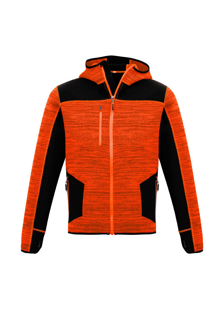 SYZMIK Unisex Streetworx Reinforced Knit Hoodie ZT360 Work Wear Syzmik Orange/Black XXS 