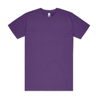 As Colour Men's block T shirt 5050 (No print no sale) Casual Wear As Colour PURPLE SML 