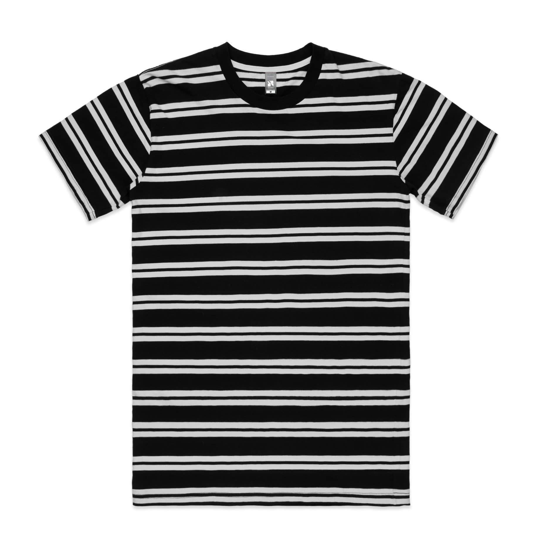 As Colour Men's classic stripe tee 5044 Casual Wear As Colour BLACK/WHITE XSM 