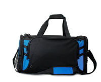 Aussie Pacific Tasman Sports Bag 4001 Active Wear Aussie Pacific Black/Cyan  