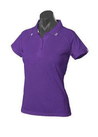 Aussie Pacific Flinders Women's Polo Shirt 2308 Casual Wear Aussie Pacific Purple/White 6 