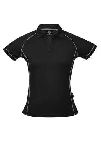 Aussie Pacific Ladies Endeavour Polo Shirt 2310 Casual Wear Aussie Pacific Black/Silver 6 