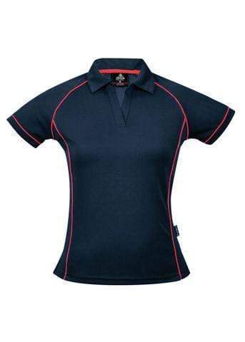 Aussie Pacific Ladies Endeavour Polo Shirt 2310 Casual Wear Aussie Pacific Navy/Fluro Orange 6 
