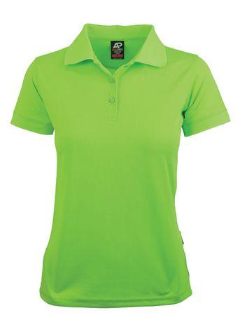 Aussie Pacific Ladies Lachlan Polo Shirt 2314 Casual Wear Aussie Pacific Neon Green 6 