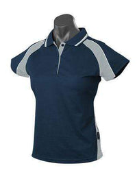 Aussie Pacific Ladie's Panorama Polo Shirt 2309 Casual Wear Aussie Pacific Black/White/Ashe 6 