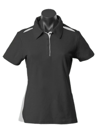 Aussie Pacific Ladies Paterson Polo Shirt 2305 Casual Wear Aussie Pacific Black/Ashe 6 